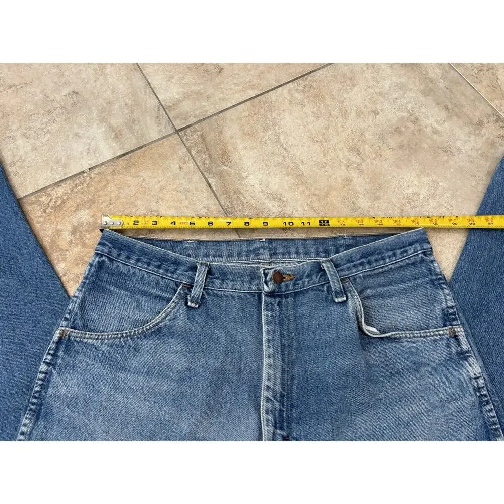 RUSTLER Men’s DENIM BLUE JEANS 34x28 PANTS Medium Wash